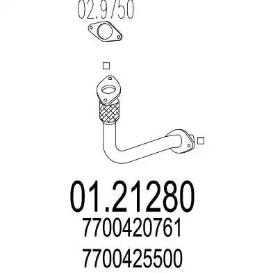 Вихлопна труба 0121280 MTS