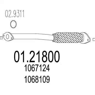Вихлопна труба 0121800 MTS