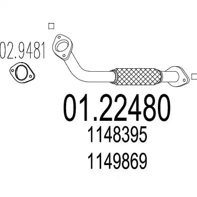 Вихлопна труба 0122480 MTS