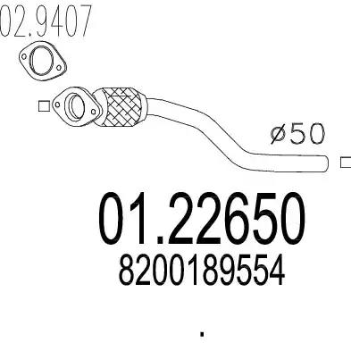 Вихлопна труба 0122650 MTS