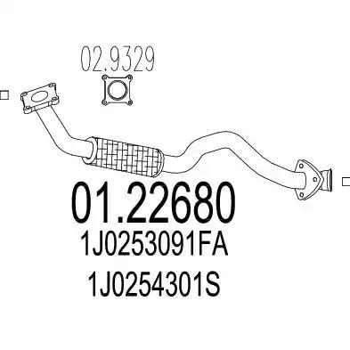 Вихлопна труба 0122680 MTS