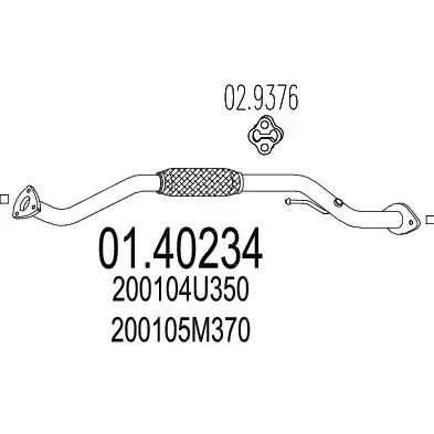 Вихлопна труба 0140234 MTS