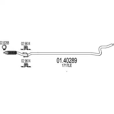 Вихлопна труба 0140289 MTS