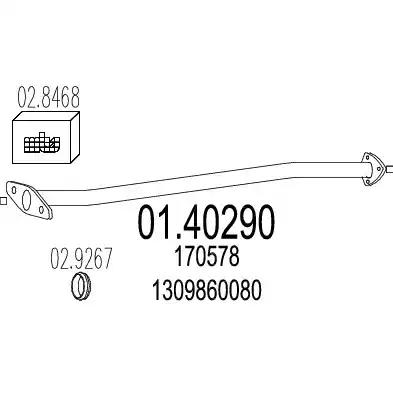 Вихлопна труба 0140290 MTS