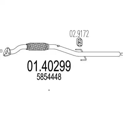 Вихлопна труба 0140299 MTS