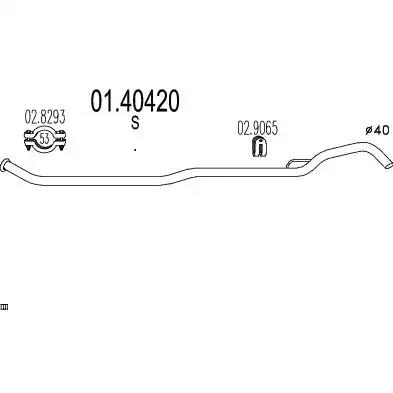 Вихлопна труба 0140420 MTS