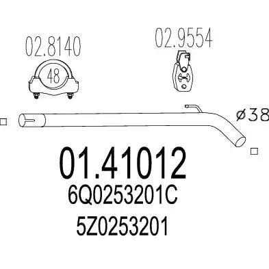 Вихлопна труба 0141012 MTS