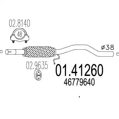 Вихлопна труба 0141260 MTS