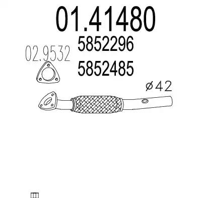 Вихлопна труба 0141480 MTS