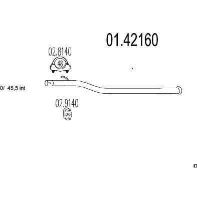 Вихлопна труба 0142160 MTS