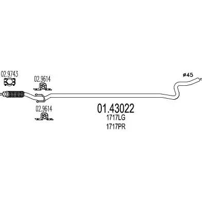 Вихлопна труба 0143022 MTS
