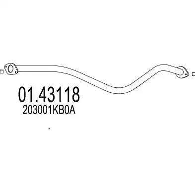 Вихлопна труба 0143118 MTS