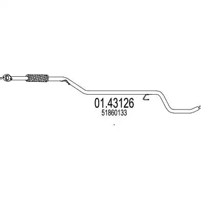 Вихлопна труба 0143126 MTS