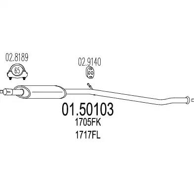 Проміжний глушник 0150103 MTS