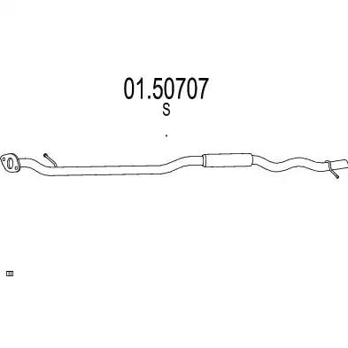 Проміжний глушник 0150707 MTS