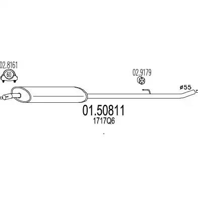 Проміжний глушник 0150811 MTS
