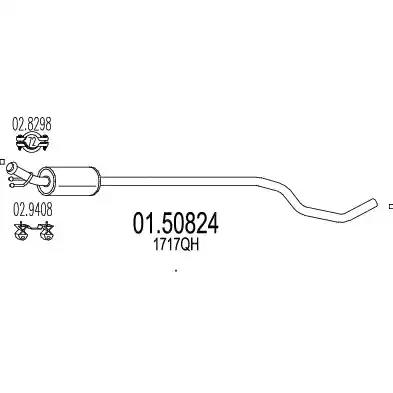 Проміжний глушник 0150824 MTS