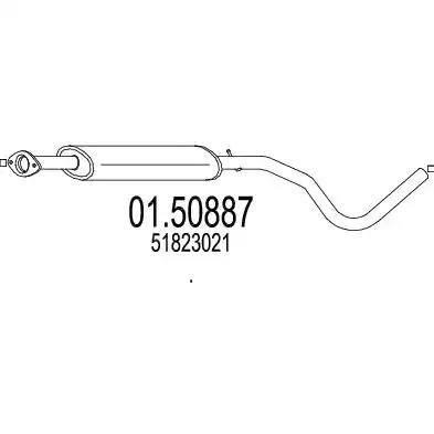 Проміжний глушник 0150887 MTS