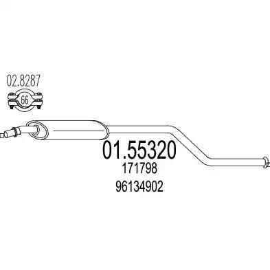 Проміжний глушник 0155320 MTS