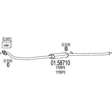 Проміжний глушник 0158710 MTS