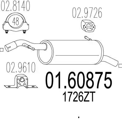 Глушник 0160875 MTS