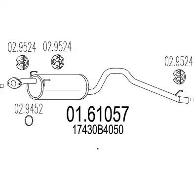 Глушник 0161057 MTS