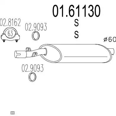 Глушник 0161130 MTS