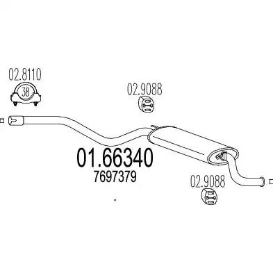 Глушник 0166340 MTS