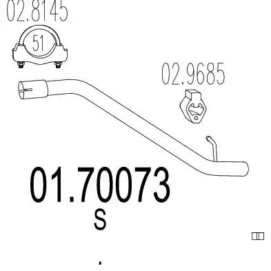 Вихлопна труба 0170073 MTS