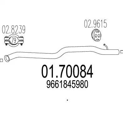 Вихлопна труба 0170084 MTS