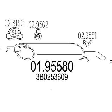 Глушник 0195580 MTS