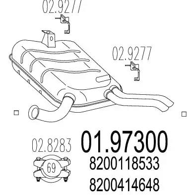 Глушник 0197300 MTS