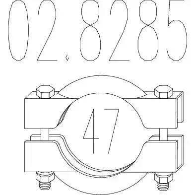 Фітинг, система відведення вг 028285 MTS