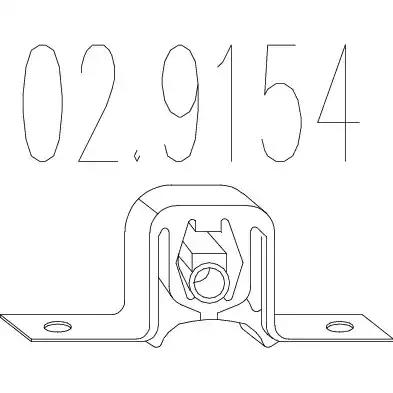 Гумовий елемент кріплення вихлопної системи 029154 MTS