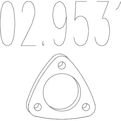 Ущільнення, вихлопна труба 029531 MTS