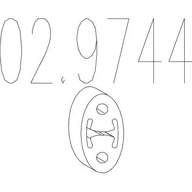 Гумовий елемент кріплення вихлопної системи 029744 MTS