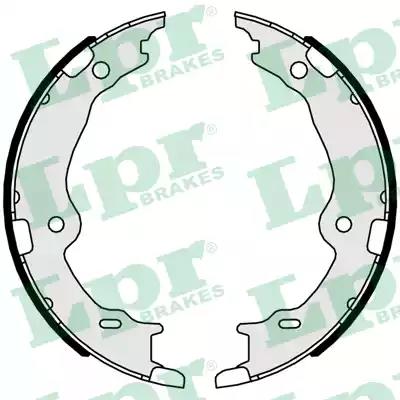 Комплект гальмівних колодок, стоянкове гальмо 01067 LPR