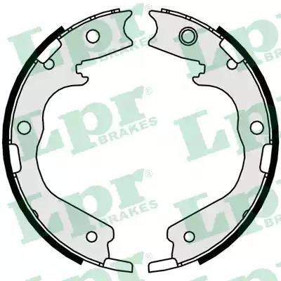 Комплект гальмівних колодок, стоянкове гальмо 01078 LPR