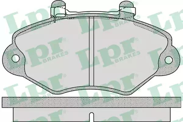 Комплект гальмівних накладок, дискове гальмо 05P1066 LPR