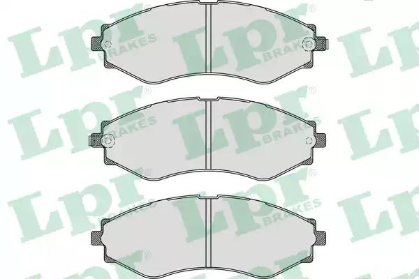 Комплект гальмівних накладок, дискове гальмо 05P1209 LPR