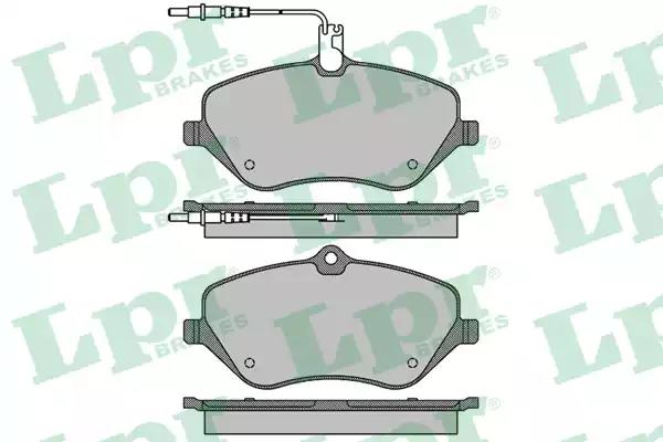 Комплект гальмівних накладок, дискове гальмо 05P1666 LPR