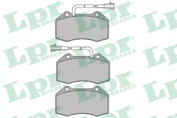Комплект гальмівних накладок, дискове гальмо 05P1671 LPR