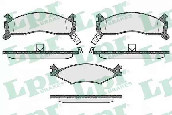 Комплект гальмівних накладок, дискове гальмо 05P426 LPR
