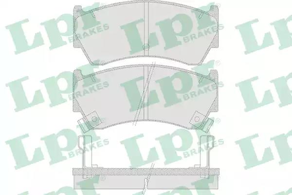 Комплект гальмівних накладок, дискове гальмо 05P759 LPR
