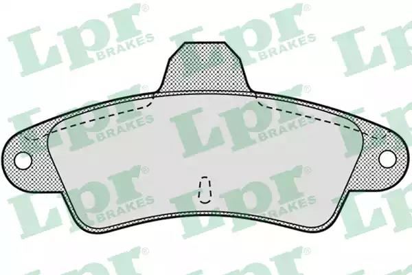 Комплект гальмівних накладок, дискове гальмо 05P870 LPR