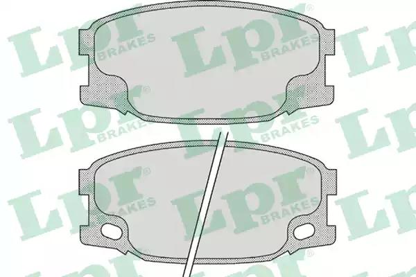 Комплект гальмівних накладок, дискове гальмо 05P893 LPR