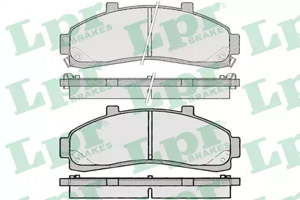 Комплект гальмівних накладок, дискове гальмо 05P989 LPR