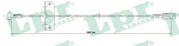 Трос ручного гальма C1622B LPR