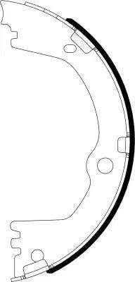 Комплект гальмівних колодок, стоянкове гальмо 8DA355051231 BEHR HELLA