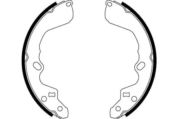 Комплект гальмівних колодок 8DB355000491 BEHR HELLA